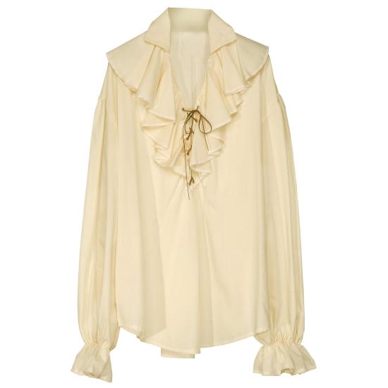 Camisa Pirata/Renacentista Beige Mujer