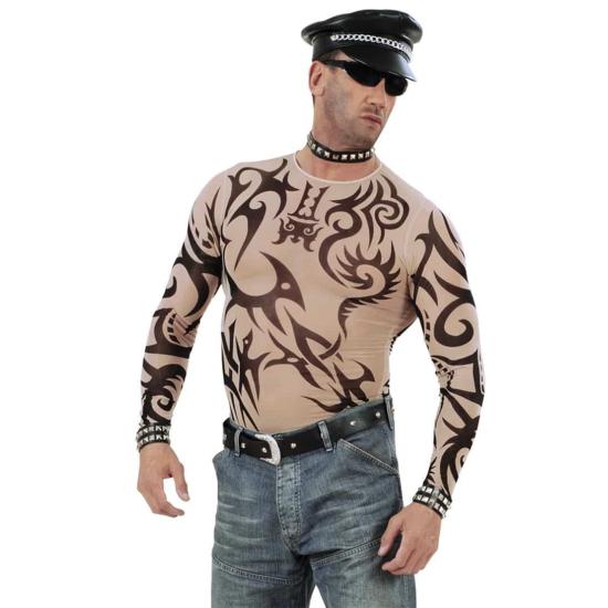 Camiseta Tatuajes Tribal para Hombre - Efecto Realista