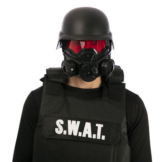 Casco con Máscara Antidisturbios para Disfraz SWAT