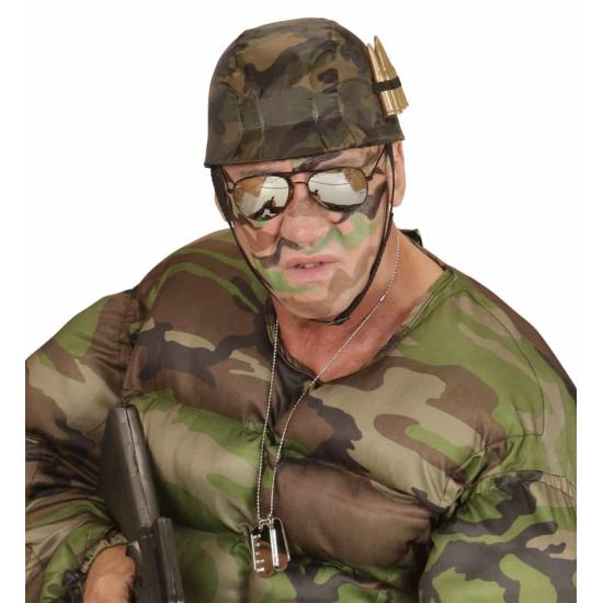 Casco Militar con Balas  para Adulto .