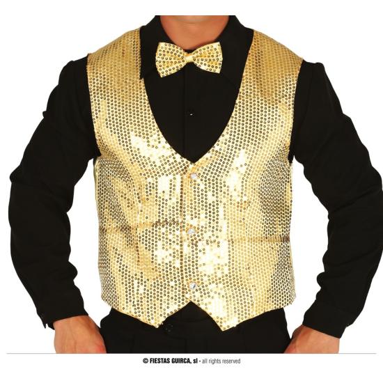 Chaleco de Lentejuelas Plateado o Dorado adulto