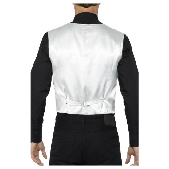 Chaleco Lentejuelas para Adultos Plateado ^