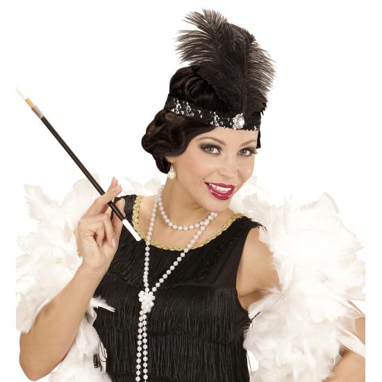 Cinta pelo Años 20 Charleston 2 plumas y piedras