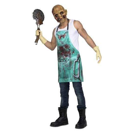 Delantal Halloween Cirujano Loco para adulto
