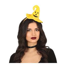 Diadema Mini Sombrero De Bruja Con Calabaza Sonriente