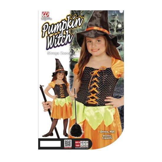 Disfraz Bruja Calabaza Lentejuelas Holográficas.