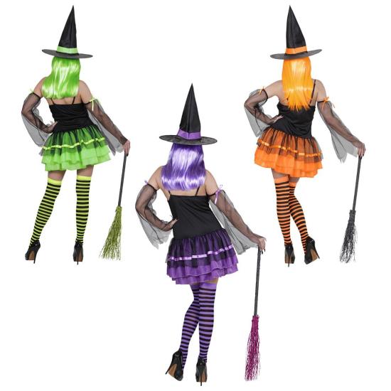 Disfraz adulto Bruja Colorín Divertido .
