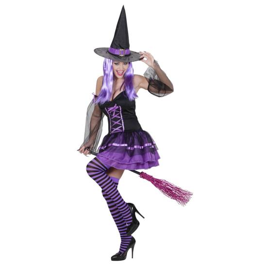Disfraz adulto Bruja Colorín Divertido .