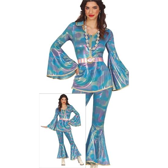 Disfraz Adulto Chica Mono Azul Disco