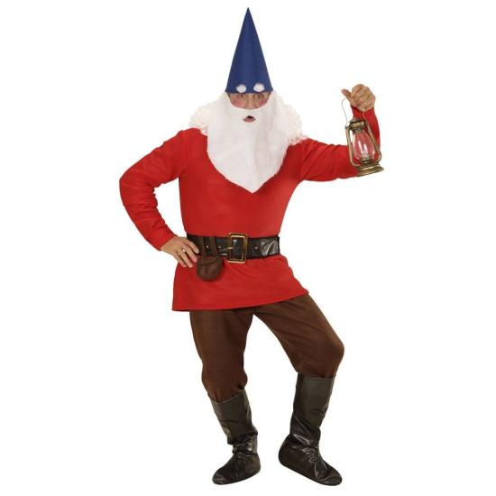 Disfraz  Enanito del Bosque Rojo para Adulto