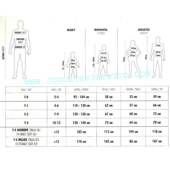 Disfraz adulto Azafata Low Cost talla T-4