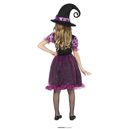 Disfraz Bruja Estrellas Purpura para niña