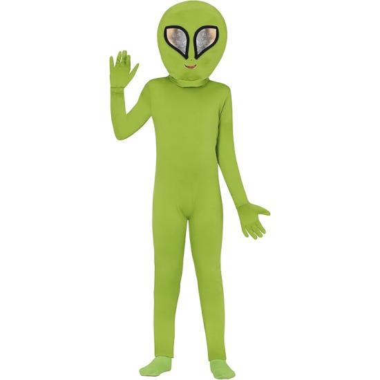 Disfraz de Alien Verde para Niños y Niñas