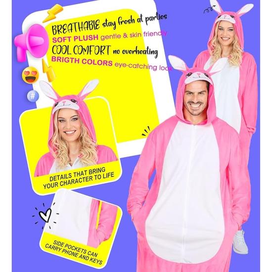 Disfraz Conejo Rosa Adulto Unisex