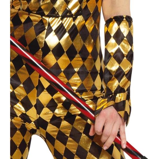 Disfraz de Arlequín Dorado para Mujer