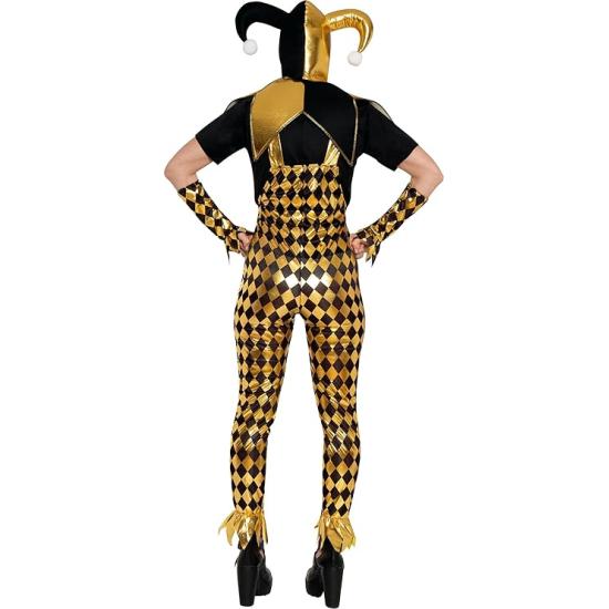 Disfraz de Arlequín Dorado para Mujer