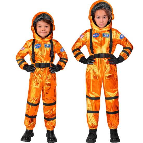 Disfraz de Astronauta Misión Espacial Naranja talla infantil unisex