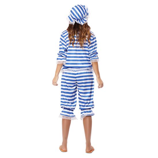 Disfraz  de Bañista Chica años 20 Adulta Azul