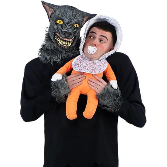 Disfraz de Bebé Secuestrado por Hombre Lobo para Adulto