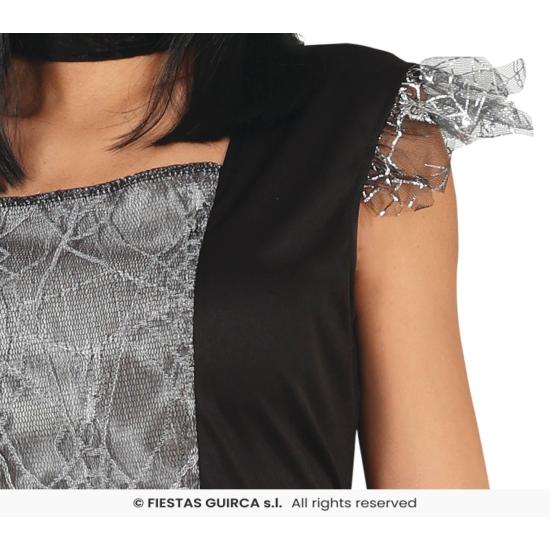 Disfraz de Bruja Telaraña Plateada – Vestido con Sombrero – Disfraz de Halloween para Mujer