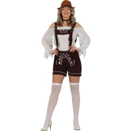 Disfraz de Bávara con Pantalón Premium Mujer