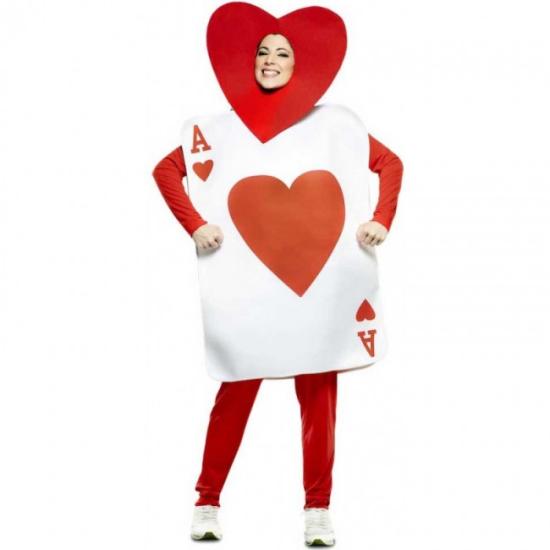Disfraz de Carta As de Corazones Alicia para adultos