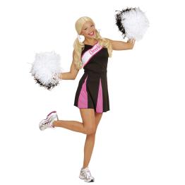 Disfraz de Cheerleader Negro para mujer