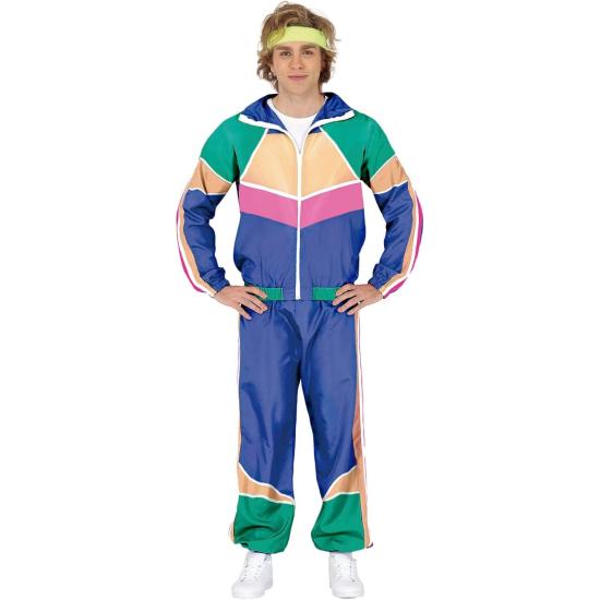 Disfraz de chándal de Gimnasta de los años 80 para Hombre Adulto **