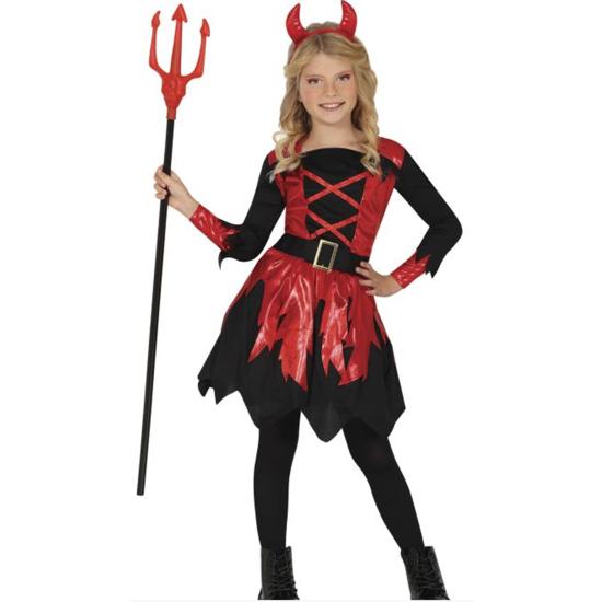 Disfraz de Diabla del infierno para Niña