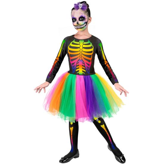 Disfraz de Esqueleto Multicolor niñas