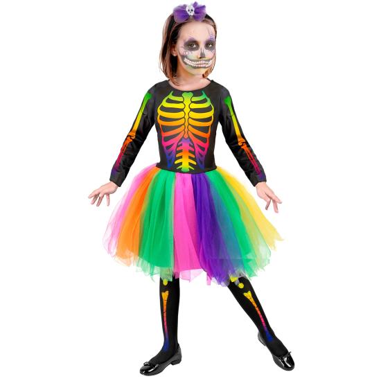 Disfraz de Esqueleto Multicolor niñas