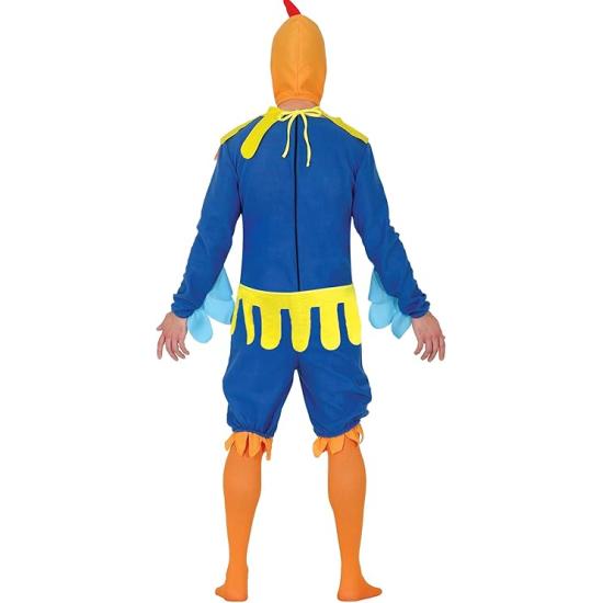 Disfraz de Gallo Azul para Adulto – Capucha, Cinturón y Mono