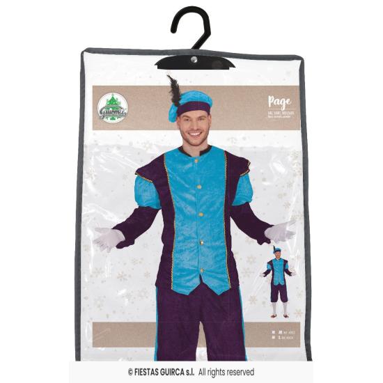 Disfraz de Paje Real Azul adultos