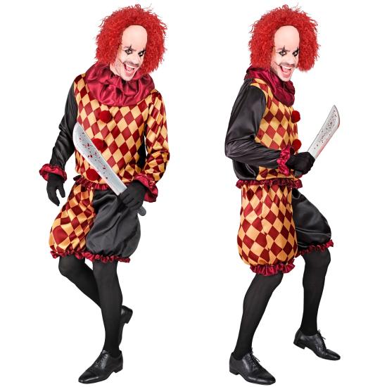 Disfraz Payaso de Terror para Hombre – Chaqueta, Gorguera y Pantalones