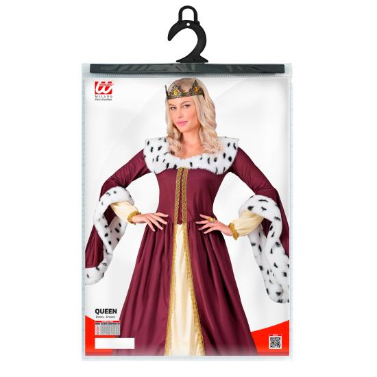 Disfraz de Reina para Mujer - Vestido Largo con Corona