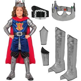 Disfraz de Rey Medieval para Niño – Set Completo de 8 Piezas