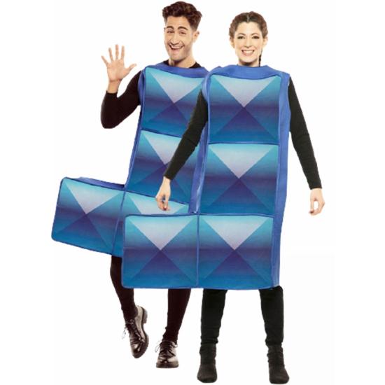 Disfraz de Tetris Azul Oscuro para Adulto