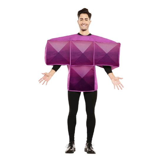 Disfraz de Tetris Morado para Adulto