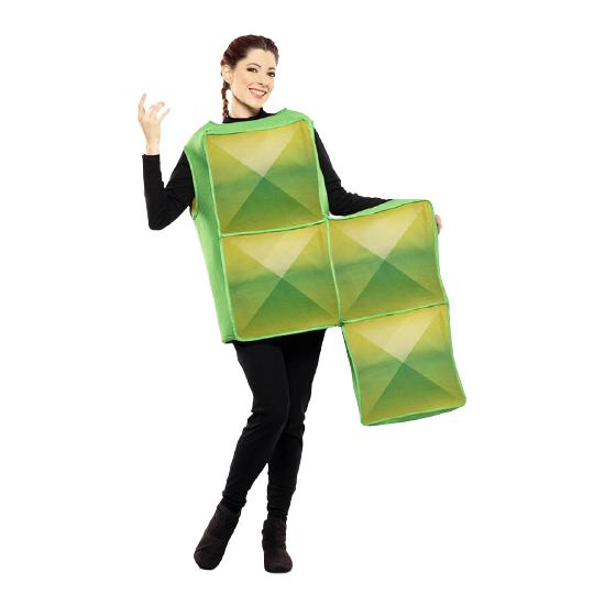 Disfraz de Tetris Verde para Adulto