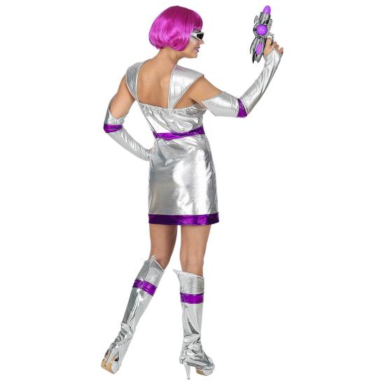 Disfraz Espacial Plata para Adultas