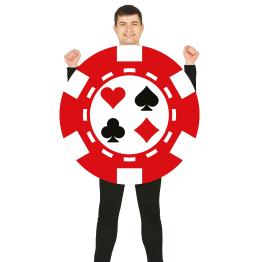 Disfraz Ficha Póker Talla Única para Adultos