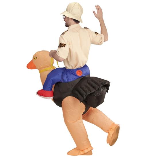 Disfraz Hinchable Explorador con Avestruz Talla única adulto