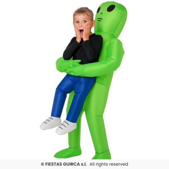 Disfraz Hinchable Infantil Alien Secuestrador de Niños – Incluye Traje con Ventilador