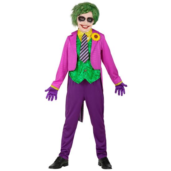 Disfraz infantil Joker – frac con camisa y chaleco, pantalones, corbata y guantes