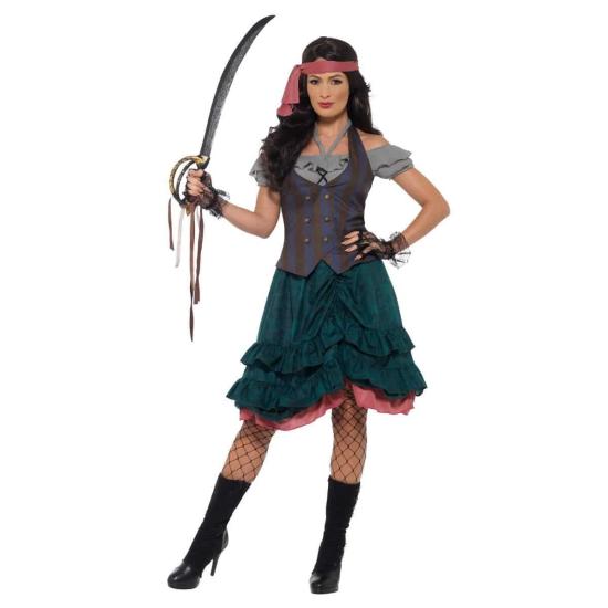 Disfraz Moza Pirata Lujo adulta