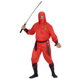 Disfraz Ninja Master Rojo para adulto