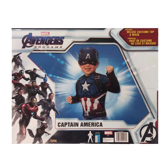 Disfraz Niño Capitán América Endgame Pecho y Máscara Rubies
