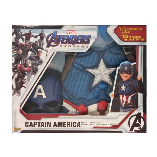 Disfraz Niño Capitán América Endgame Pecho y Máscara Rubies