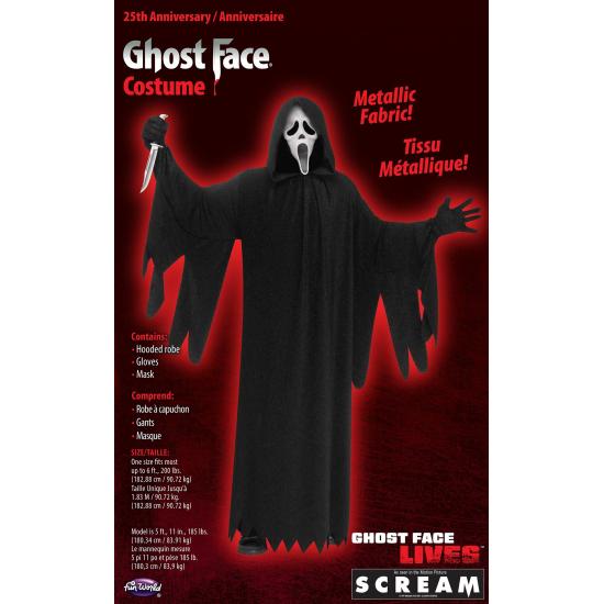 Disfraz Oficial Ghost Face® 25 Aniversario – Adulto