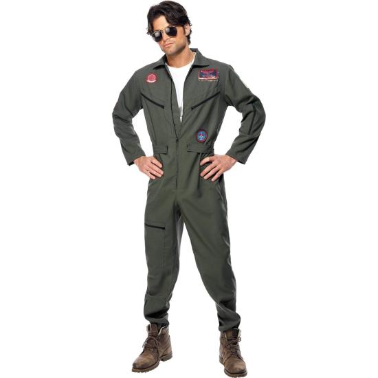 Disfraz Oficial Top Gun Verde para Hombre